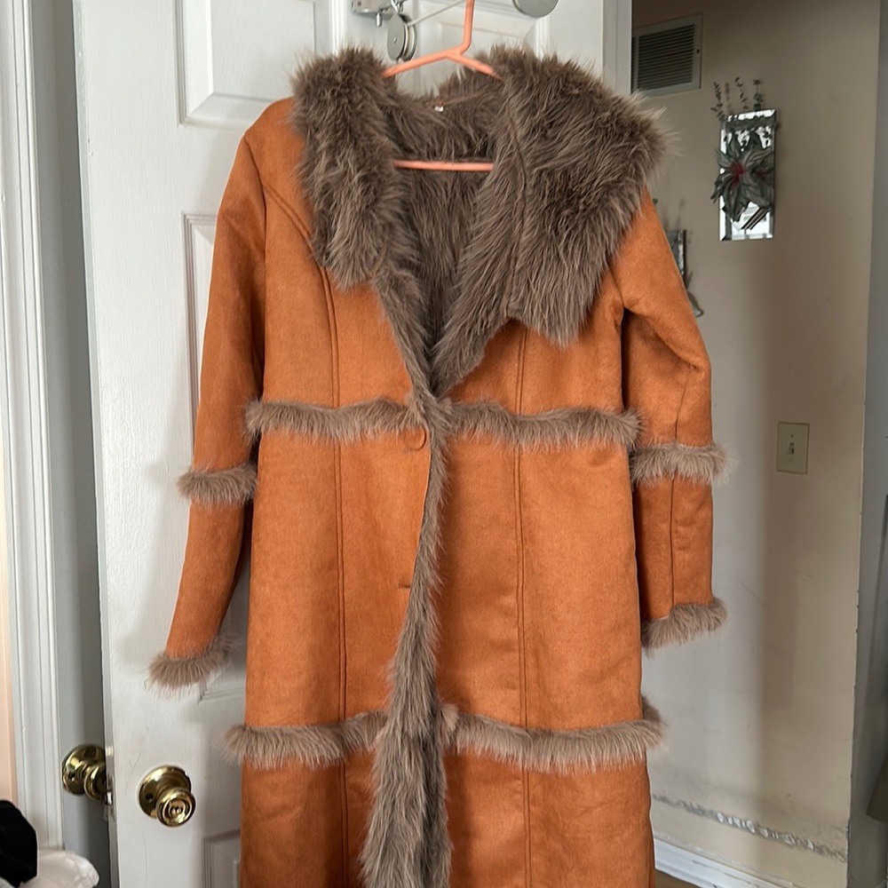 Brand new shearling faux fur coat